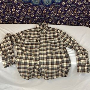 Jachs earth tone plaid button up flannel